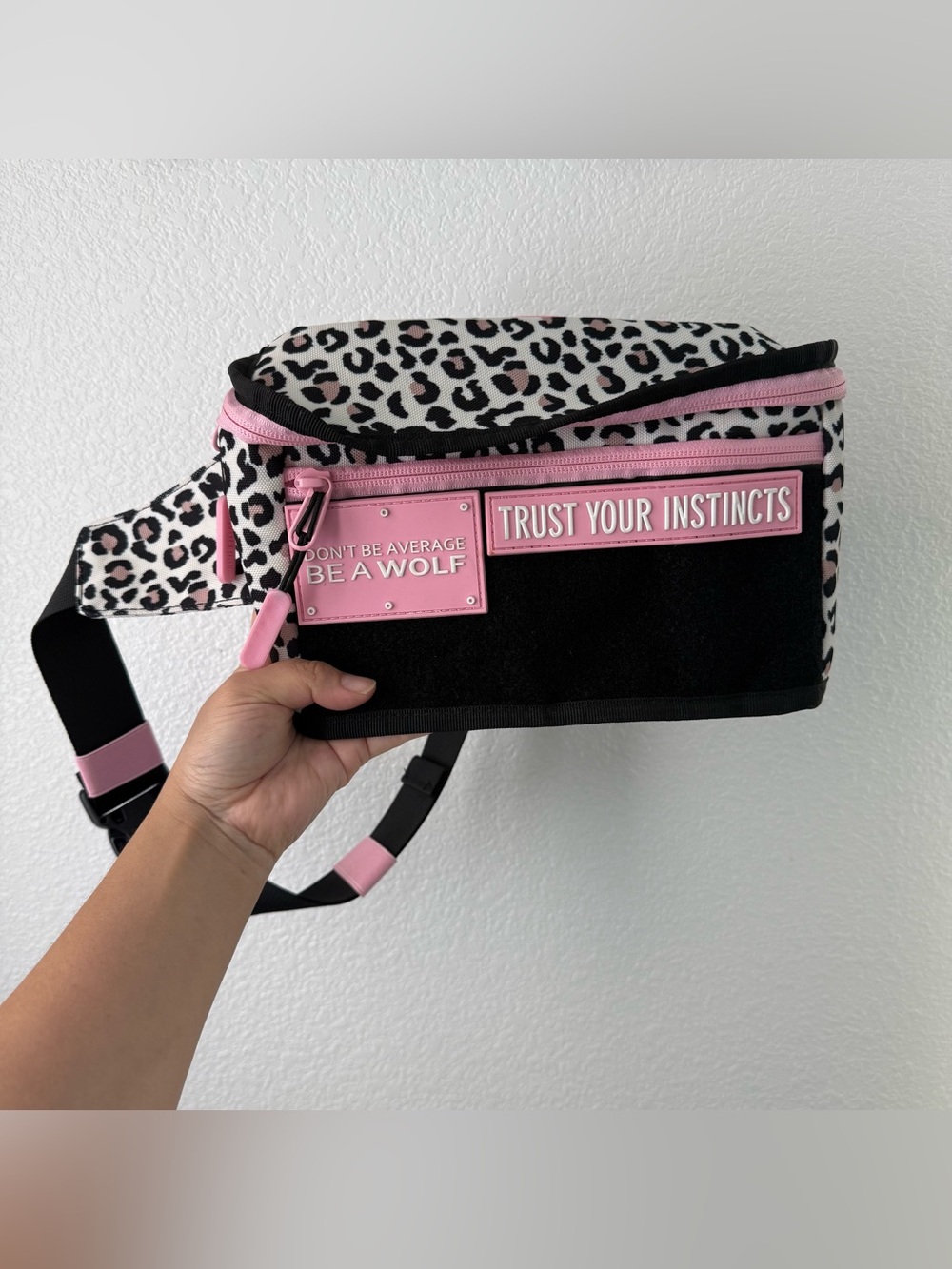 Wolfpak Pink Leopard Fanny Pack